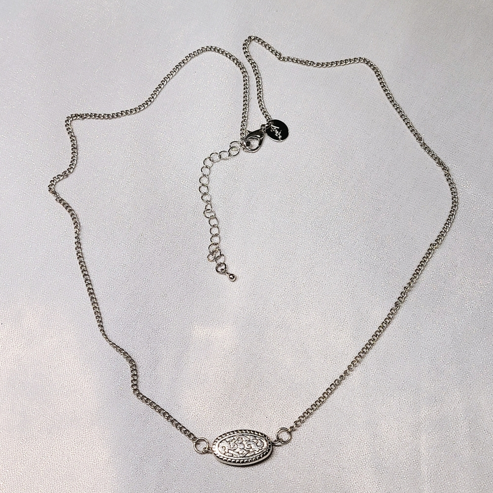 LOVISA Silver Alloy Victorian Floral Strand Necklace